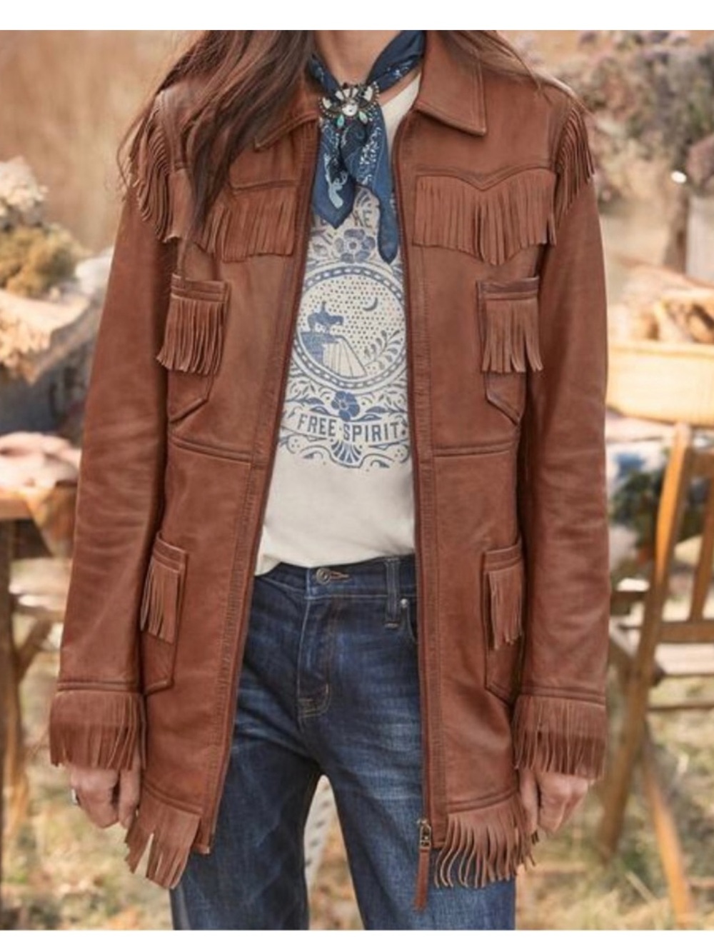 Sundance Fringe Leather Jacket